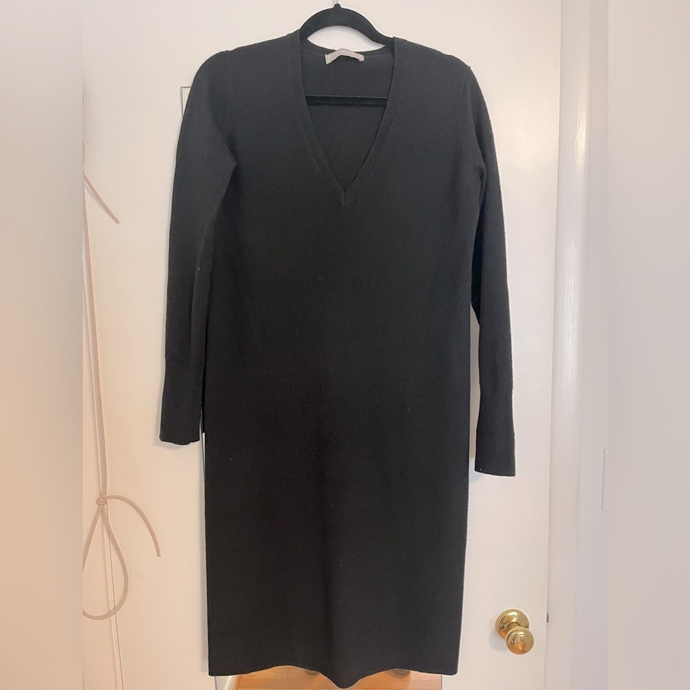 Everlane black cashmere sweater dress, Sz S
